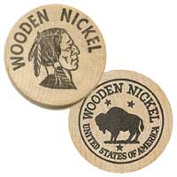 Custom Wooden Nickel Coins