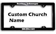 Custom Church Auto Plate Frames, 250 Minimum