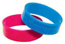 Awareness Bracelets Wide Embossed /Debossed Imprint (500)