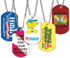 Custom Metal Dog Tags Living Color, 144 Minimum