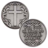 Custom Pewter Coins   1 1/4 inch