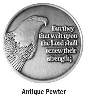 Custom Die Cast Antique Pewter Finish Zinc Coin - 1 1/2 inch