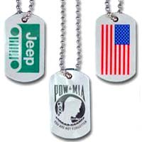 Custom Plastic Dog Tags - 1 Sided