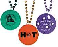 Custom Imprinted Plastic Medallion Necklace 2.5 inch