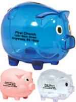  Plastic Piggy Bank Medium  -150 Minimum