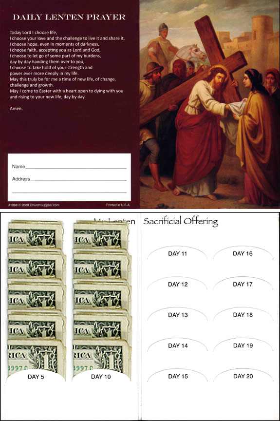 $20.00 Lent Offering Folders  Dollars (50)