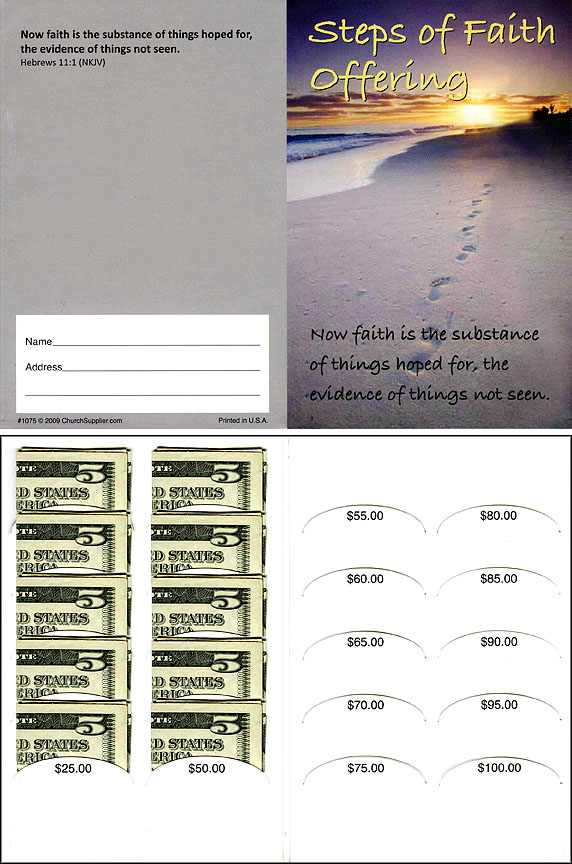 $100.00 Steps of Faith Donation  Folder (50)