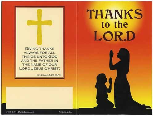 Thanks to The Lord Donation Church Folders for Dollars (Package of 50)