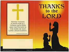 $20 Eph. 5:20 Thanks to the Lord Church Gleaners (Pkg of 50)