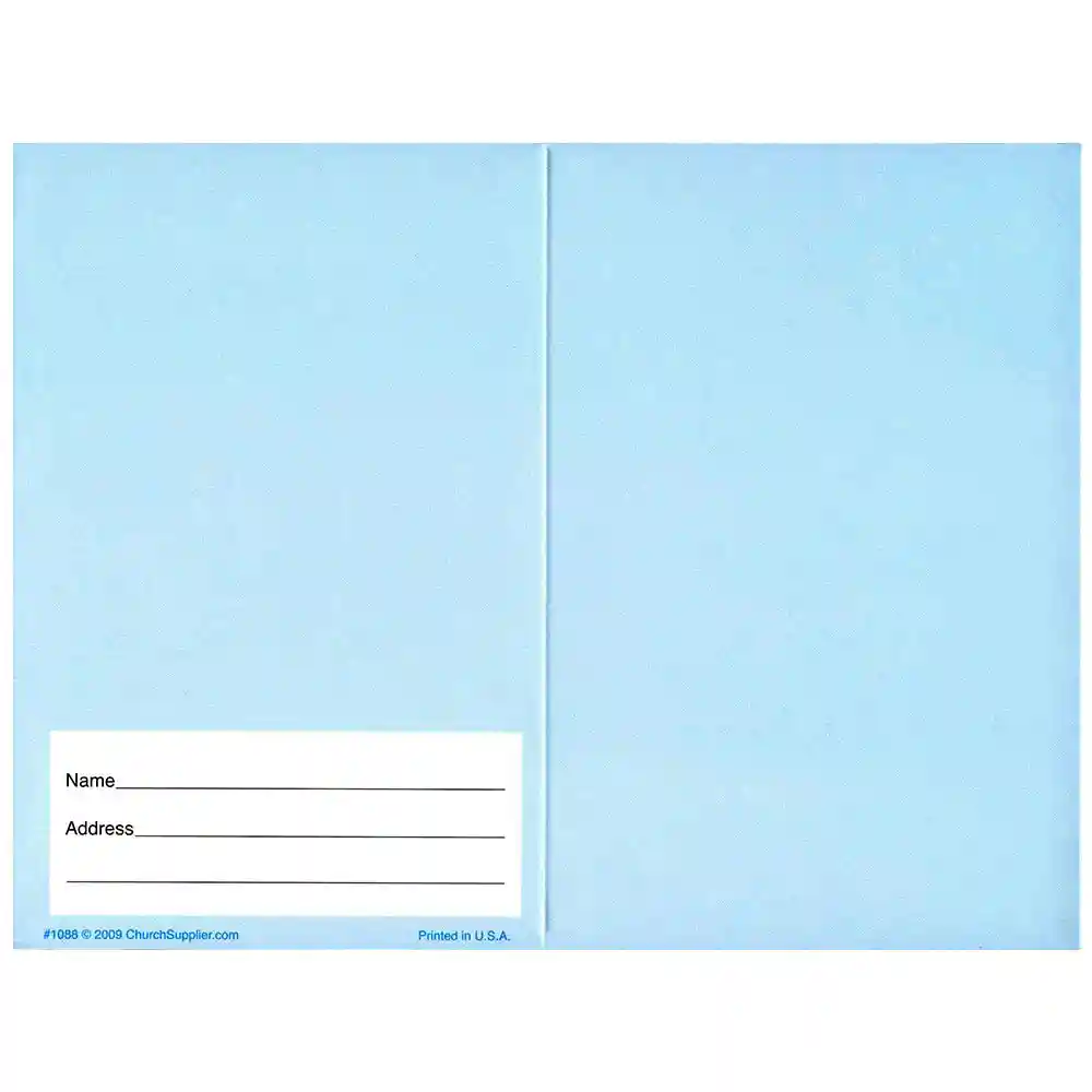 $20 Blank Blue Dollar Bill Fundraising Coin Folder - Gleaners - Outside