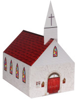 Church Shaped Donation Bank Cardboard