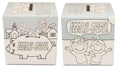 Kids Can Help Too Coloring Offering Box  Pk of 50