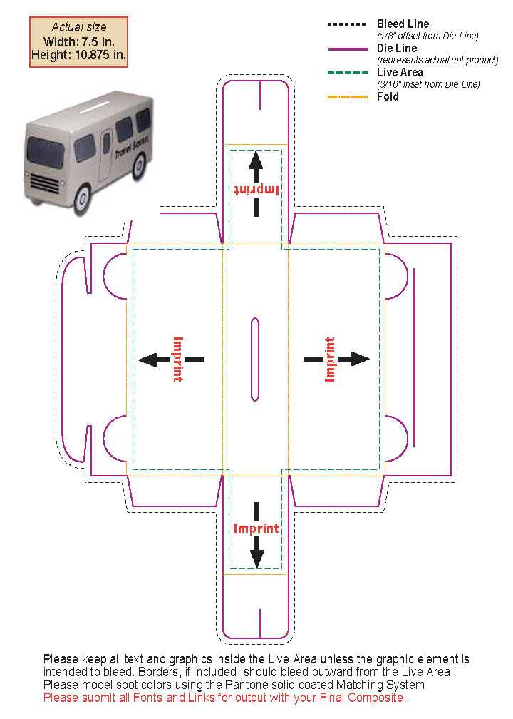 small bus bank custom imprinted - 250min, 2197template