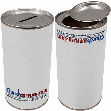 Blank Donation Cans Removable Bottom Case of 75