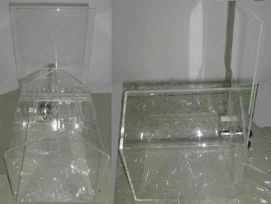 Large House, Church Lucite Donation Box With Lock