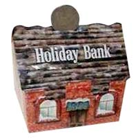 Holiday Church Bank Cardboard