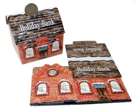 Holiday Church Bank Cardboard