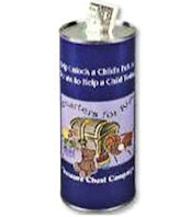 Largest 4 x 9 Donation Fundraising Can -  Custom Printed (Case of 24)