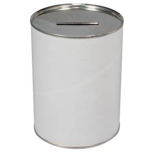 Donation Cans 4 Diameter  5 1/2 Tall Case of 36