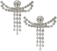 Rhinestone Dangle Angel Earrings