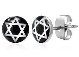 Star of David Earrings Stainless Steel