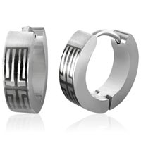 Huggie Cross Earrings Stainless Steel 