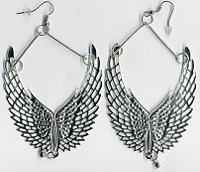 Silver Angel Wings Earrings