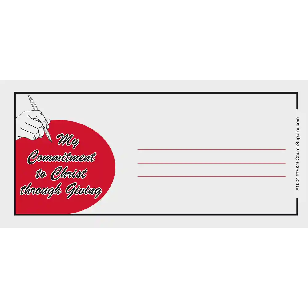 My Commitment to Christ Church Offering Envelope - Front