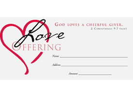 Love Offering Church Offering Envelope (Pkg of 100)