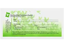 Custom Church Envelopes - Black & 1-Color, Front Side (1000)