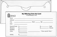 Custom Church Pew Envelopes - Black Ink on 1 Side (1000 Minimum)