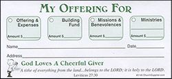 My Offering For Church Envelopes (Pkg of 200)