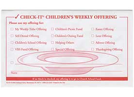 Check-It Offering Envelopes for Children (Pkg of 100)
