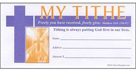 Church My Tithe Offering Envelope (Pkg of 100)