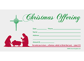 Nativity Church Christmas Offering Envelopes (Pkg of 100)
