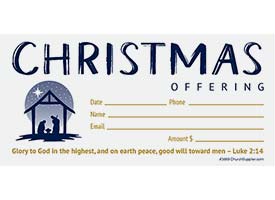 Starlit Night Church Nativity Christmas Offering Envelopes (Pkg of 100)