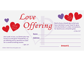 Love Offering Church Offering Envelopes (Pkg of 200)