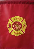 Firefighter Garden Flag Embroidered 12 x 18