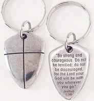 Shield of Faith - Silver Keychain