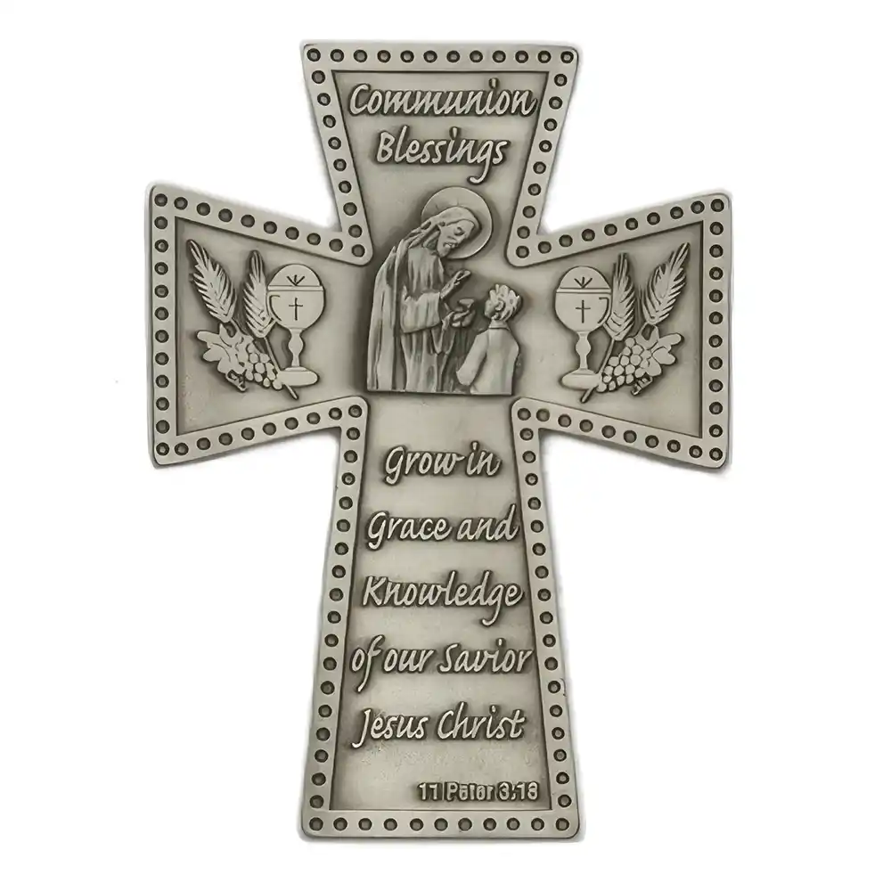 Boys Communion Blessing Wall Cross