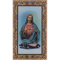 Sacred Heart Driver's Prayer Holy Card