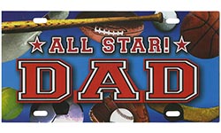 All Star Dad License Plate - Dad Gifts