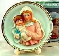 Madonna & Child Plate with Stand