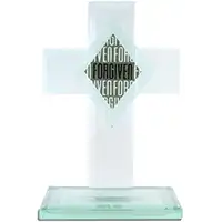 Forgiven Glass Table Cross