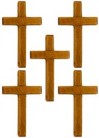 Wood Cross - 3.25 Inch Tall  Pack of 25 Light Finish