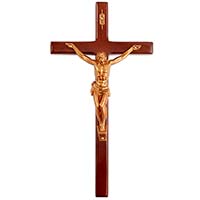 10 Inch Large Wall Crucifix with Gold Corpus