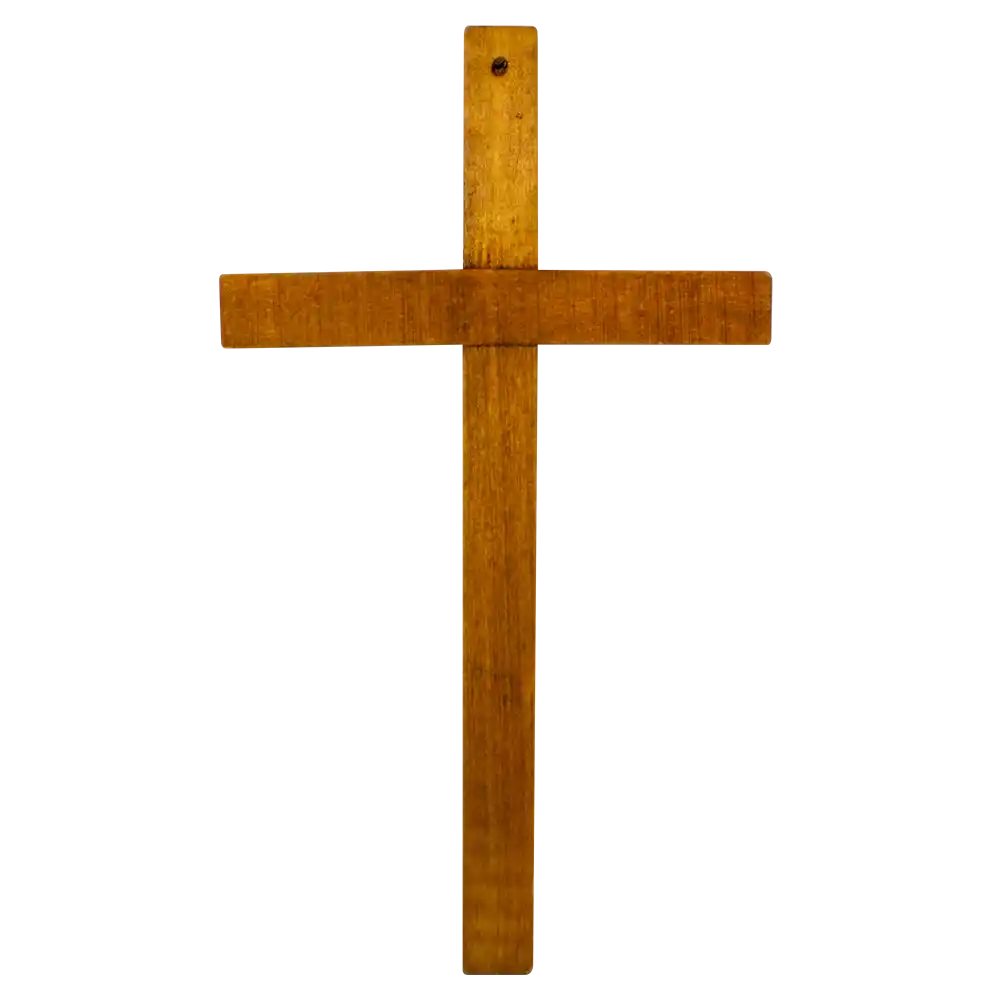 7 Inch Wooden Wall Cross - Back