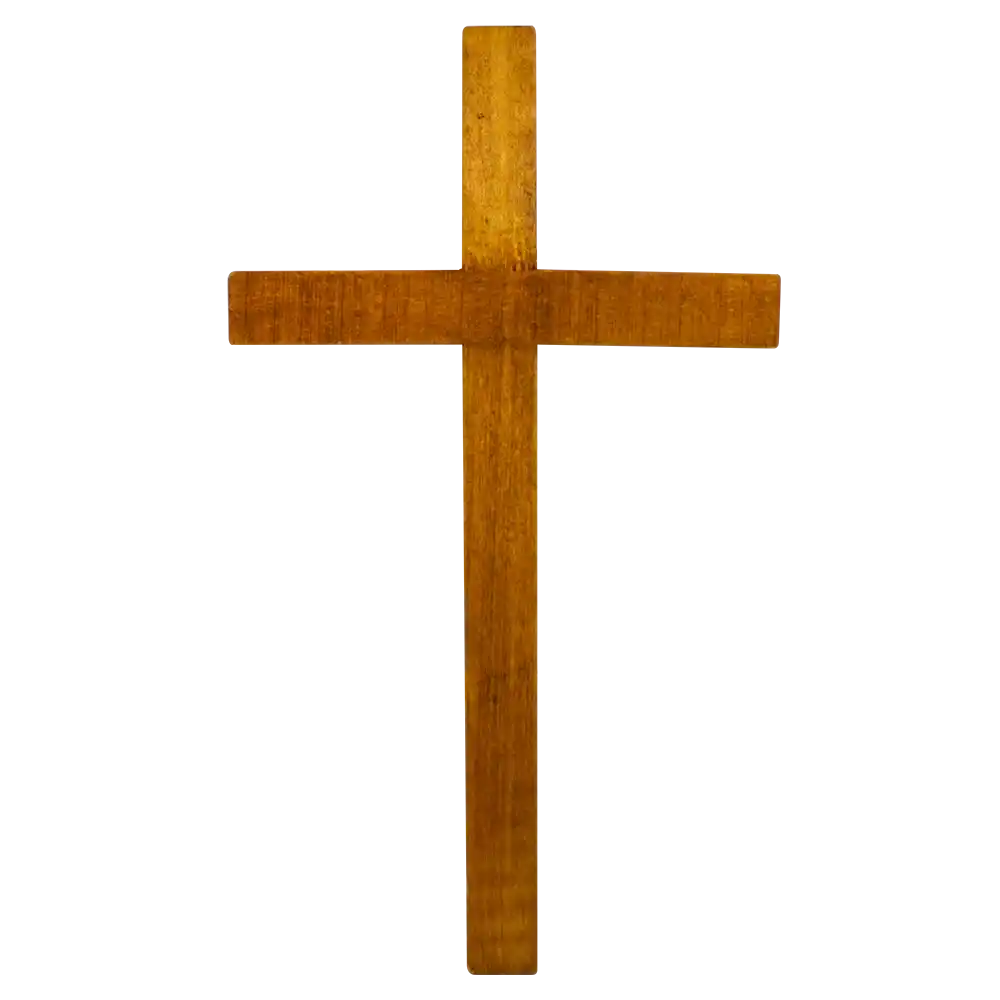 7 Inch Wooden Wall Cross - Front