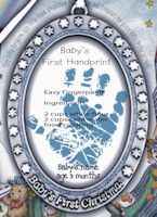 Baby Handprint Frame Christmas Ornament