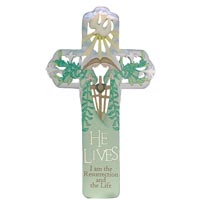 He Lives John 11:25 Wall Cross